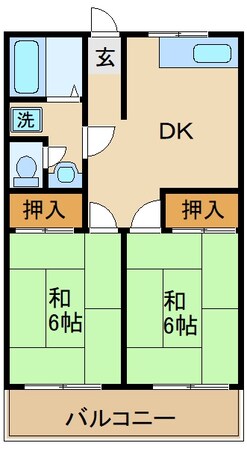 カネマツハイツIIの物件間取画像